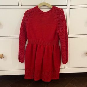 Cat & Jack Red Glittery Dress - Size: 4T